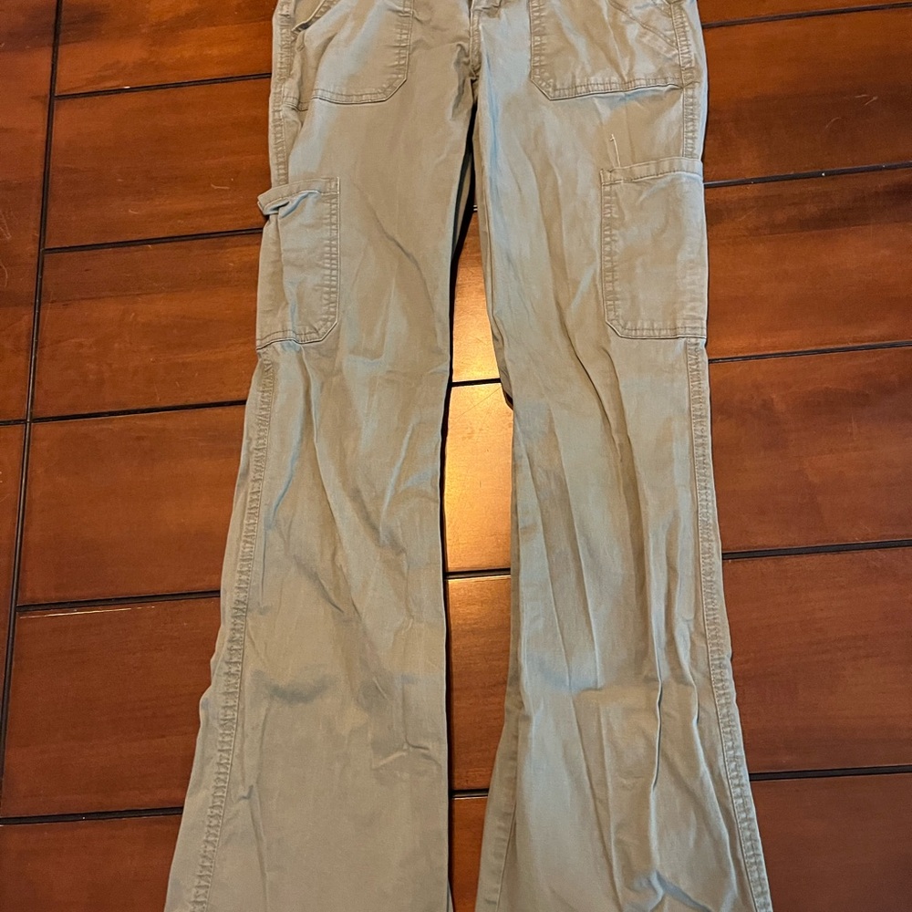 Vanilla Star Beige Flare Cargo Jeans